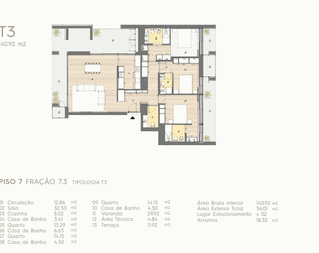 Planta T3 7.3